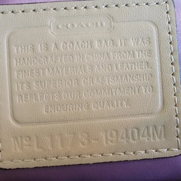 Coach Signature Buckle Tote Bag Tan With Leather Trim - Picture 14 of 14